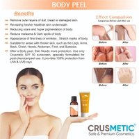 Crusmetic Body Peel Sample 5ML With Sunscreen Spf 50 - Body Lightening & Brightening Peel - 5 ml