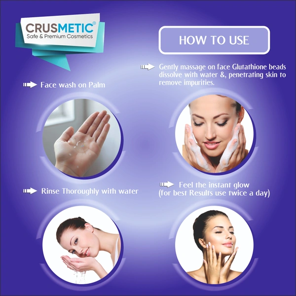 A Glutathione Face Wash with Niacinamide, & Vitamin C (100ml) | Face Wash for Radiant & Even-Toned | Helps Reduce Dullness & Uneven Appearance | Suitable for All Skin Types - 100 Ml