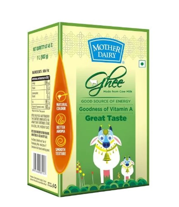 Mother Dairy Cow Ghee - 1Ltr