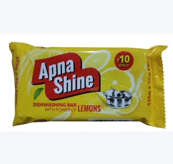 Apna Shine Dishwash Bar 125g +Free 25g