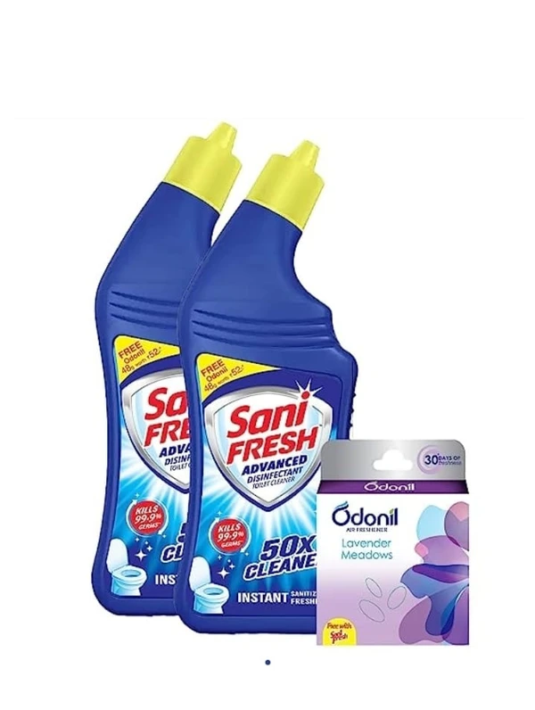 Sanifres Advance Disinfectant Toilet Cleaner 2U X 500ml +Free Odonil Freshner 48g