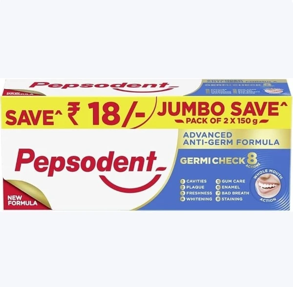 Pepsodent Advanced Anti- Germ Formula Toothpaste 2U X 150G