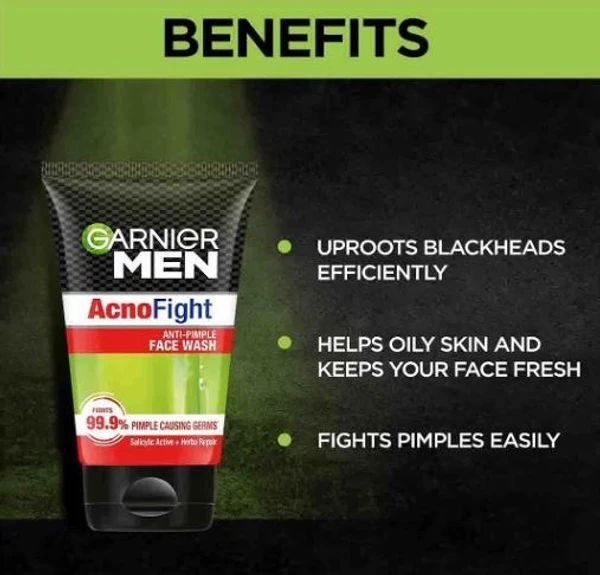 Garnier Men Acno Fight Anti- Pimple Facewash 100g