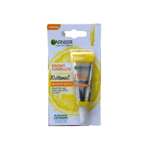 Garnier Skin Naturals, Face Serum, Brightening and Anti-Dark Spots, Bright Complete Vitamin C Booster 7ml,