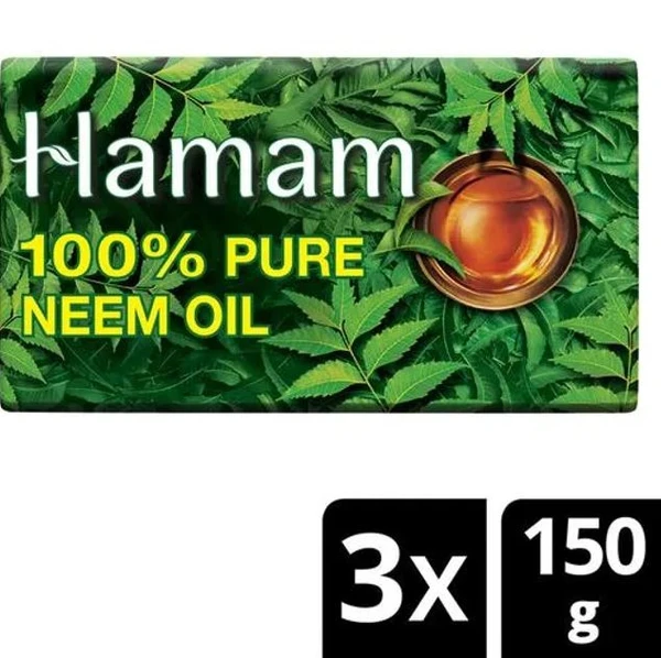 Hamam Pure Neem Oil Soap Bar 3UX150g + 1U X 100g Free