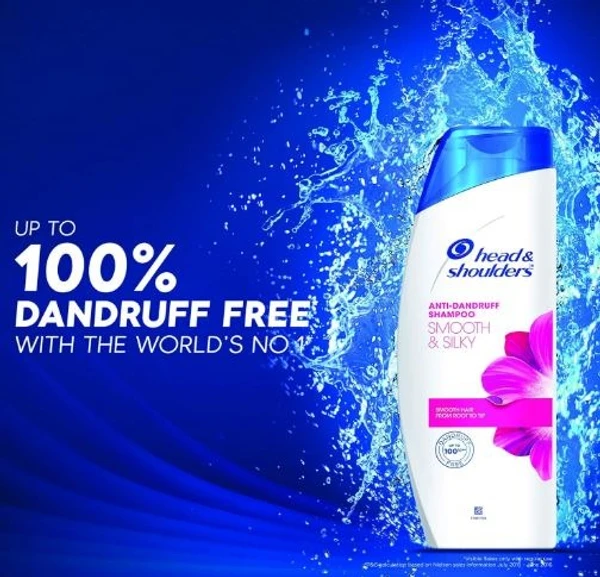 Head & Shoulders Smooth and Silky, Anti Dandruff Shampoo 340ml + Free H & S Conditioner 70ml