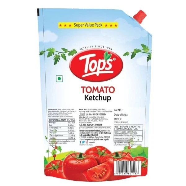 Tops Tomato Ketchup 850g