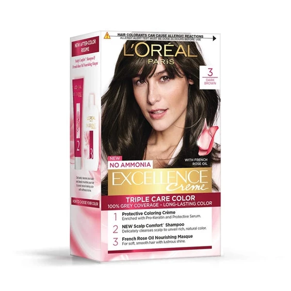 L'oreal Paris Excellence 4 Natural Brown Hair Color 100g+72ml