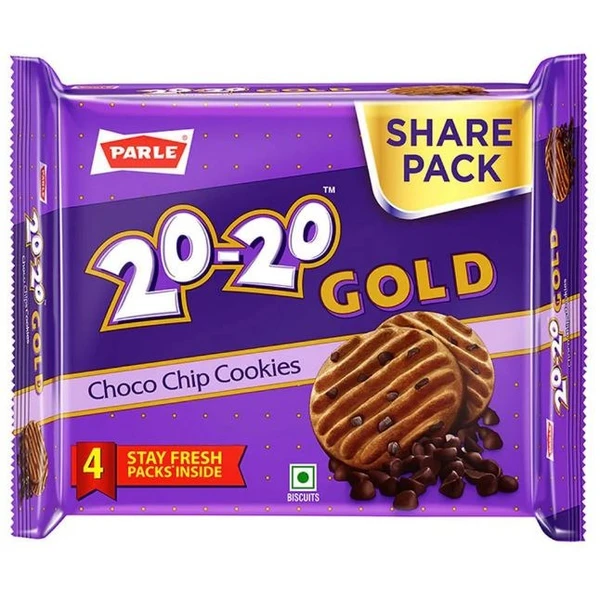 Parle 20-20 Gold Choco Chip Cookies 400g