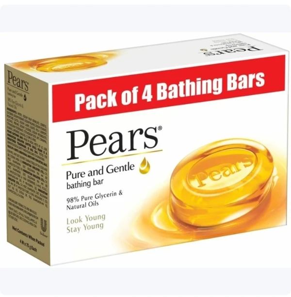 Pears Pure And Gentle Soap Bar 4U X 75g