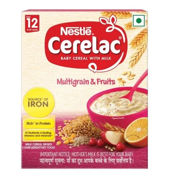 Nestle Cerelac Multigrain & Fruits 12 To 24 Month - 300g