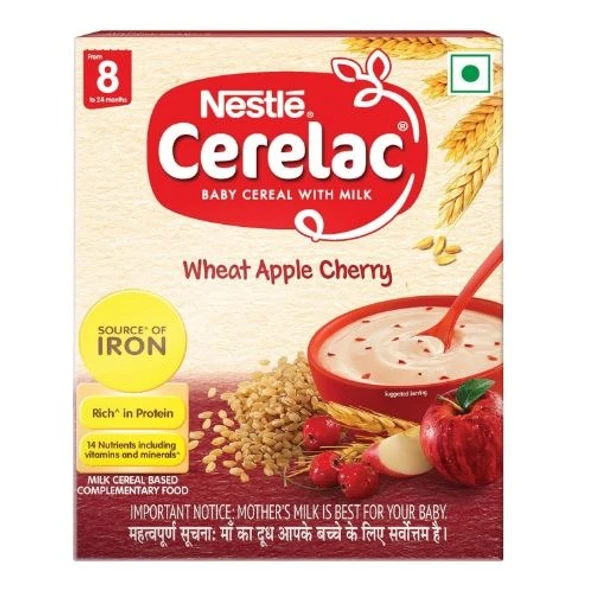 Nestle Cerelac Weat Apple Cherry 8 To 24 Month  - 300g