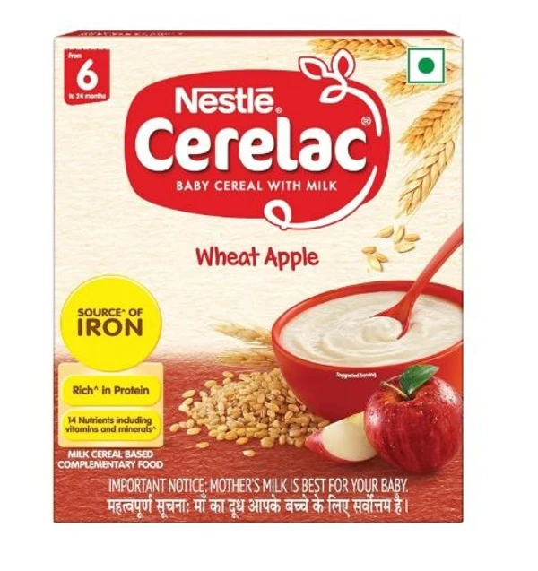 Nestle Cerelac Weat Apple 6 to 24 Momth - 300g