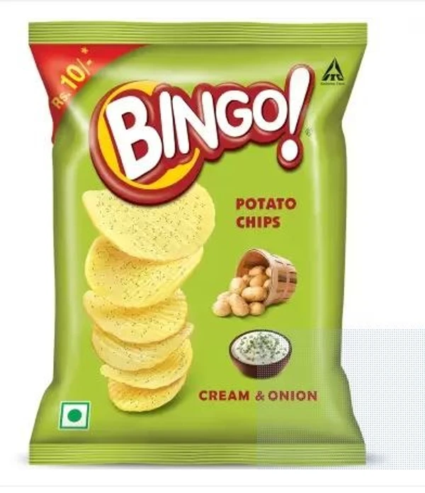Bingo Cream and Onion Potato Chips 