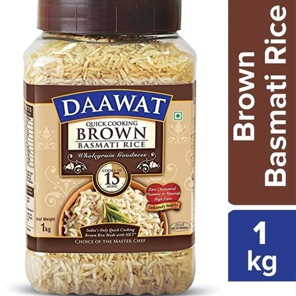 Daawat Brown Basmati Rice 1kg Jar
