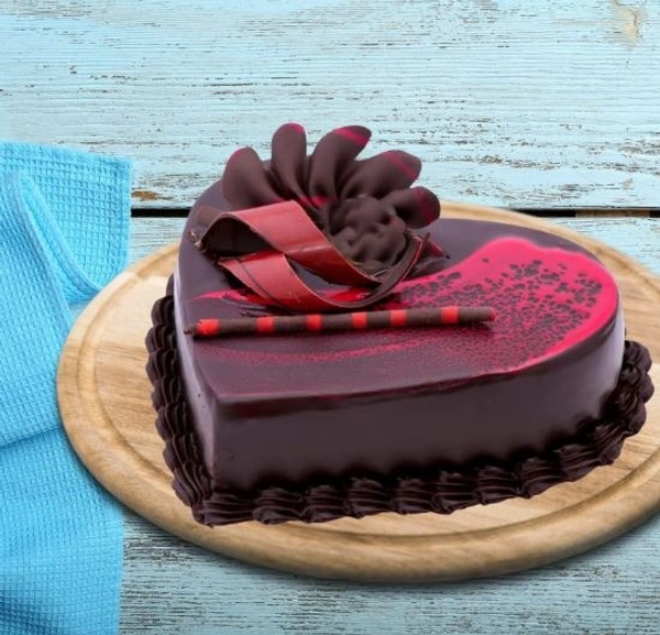 City Mart Special Heart Shaped Chocolate Truffle Cake  - 1 Kg