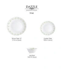 Cello Opalware Dazzle Series Tropical Lagoon Dinner Set, 18 Units