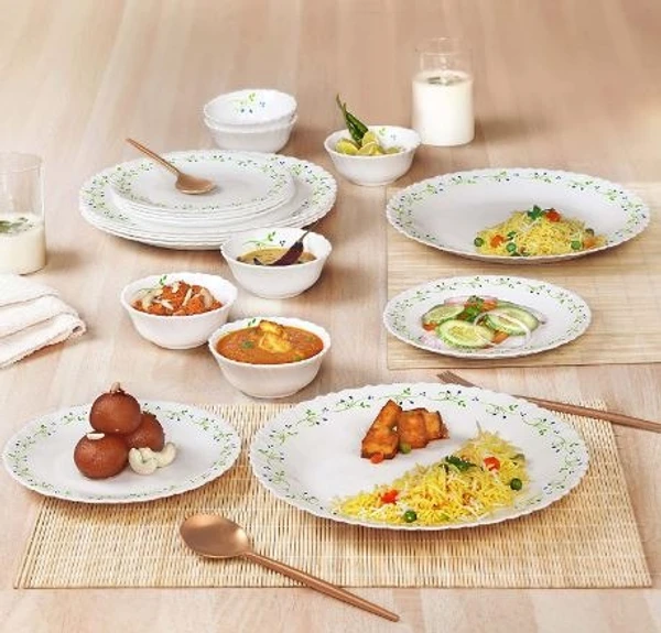 Cello Opalware Dazzle Series Tropical Lagoon Dinner Set, 18 Units