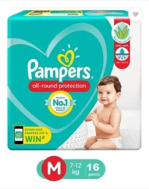 Pampers  Pants, baby Diapers, M - 16Pcs