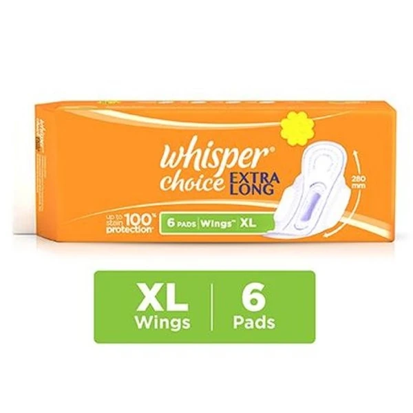 Whisper Choice Extra Long 6 Pads