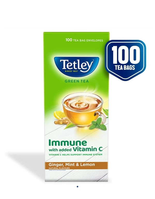 Tetley Green Tea Bag Ginger Min Lemon 100U