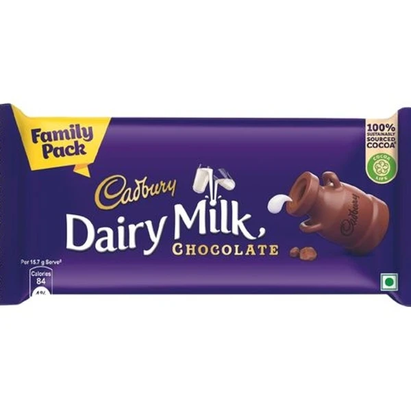 Cadbury Dairy Milk Chocolate Bar Family Pack, 134g