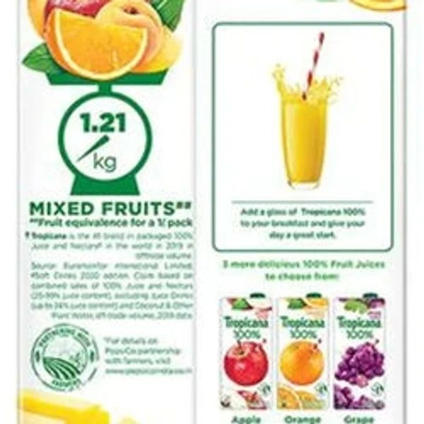 Tropicana Mixed Fruit Delight Juice 1L Buy1 Get 1 Free