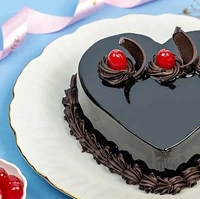 Chocolate Truffle Heart Cake  - 1Kg