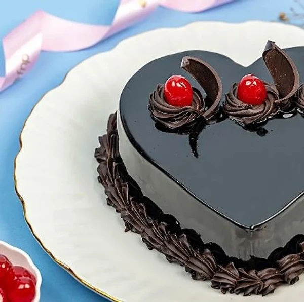 Chocolate Truffle Heart Cake  - Half Kg