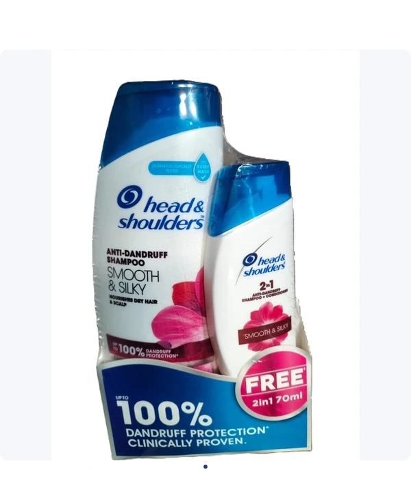 Head & Shoulders Smooth and Silky, Anti Dandruff Shampoo for Women & Men 340ml Head & Shorder Smooth & Silky Shampoo + Canditioner Free