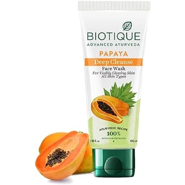 Biotique Papaya Flaswless Skin Sustainable Face Wash For All Skin Types 100ml