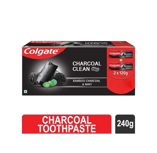 Colgate Charcol Clean With Bamboo & Mint Toothpaste 2U X 120g