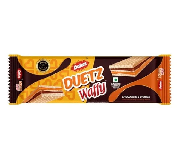 Dukes Waffy Duetz Chocolate & Orange 100g