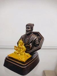 Rajmudra Ganesh 4.5 Inch - 4.5 Inch, gold