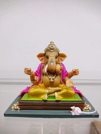 Dagadusheth Bappa 4.5 Inch - yellow/red