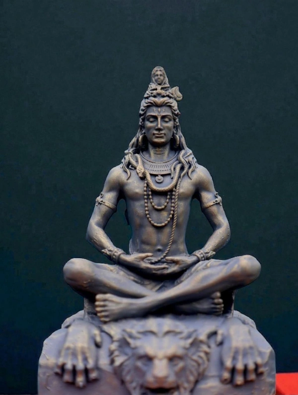 Shiv Shankar Mahadev 4.5 Inch - Silver