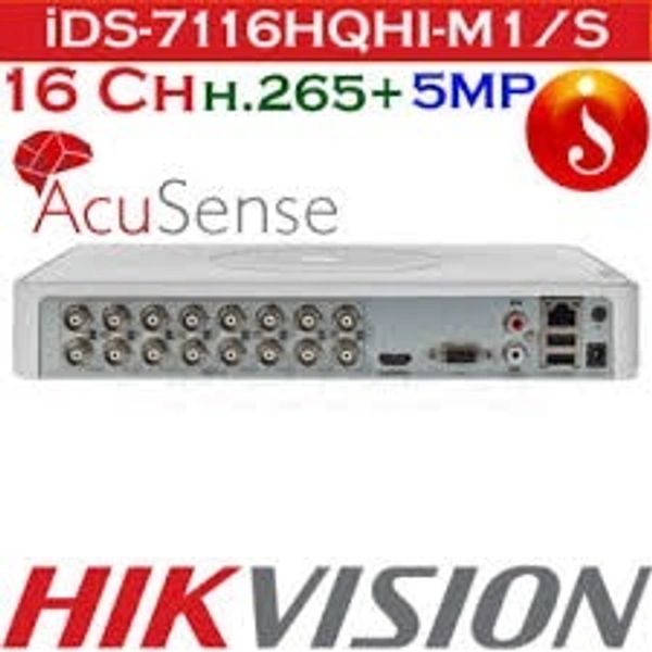 HIKVISION Hikvision 16Ch Dvr IDS-7116HQHI M1/S 2-Way Audio Support | 1080p Recording | H.265 Pro+ Compression | Motion Detection 2.0 | HDMI & VGA Output | Remote Viewing Via Hik-Connect