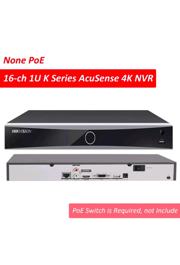 Hikvision DS-7616NXI-K116-ch 1U K Series AcuSense 4K NVR