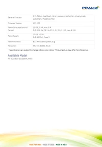 Prama PRAMA EVteQ PT-NC143D3-I(D) 4 MP Fixed Turret Network Camera H.265 Dome (4MP, PT-NC143D3-I(D))