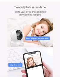 EZVIZ By Hikvision CP1 Lite 2MP Smart Wi-Fi Indoor Home Security Camera with 360° Pan-Tilt Coverage I Night Vision I Motion Detection I Sleep mode for Privacy I Smart Tracking I SD card slot upto256GB
