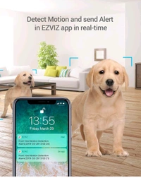 EZVIZ By Hikvision CP1 Lite 2MP Smart Wi-Fi Indoor Home Security Camera with 360° Pan-Tilt Coverage I Night Vision I Motion Detection I Sleep mode for Privacy I Smart Tracking I SD card slot upto256GB