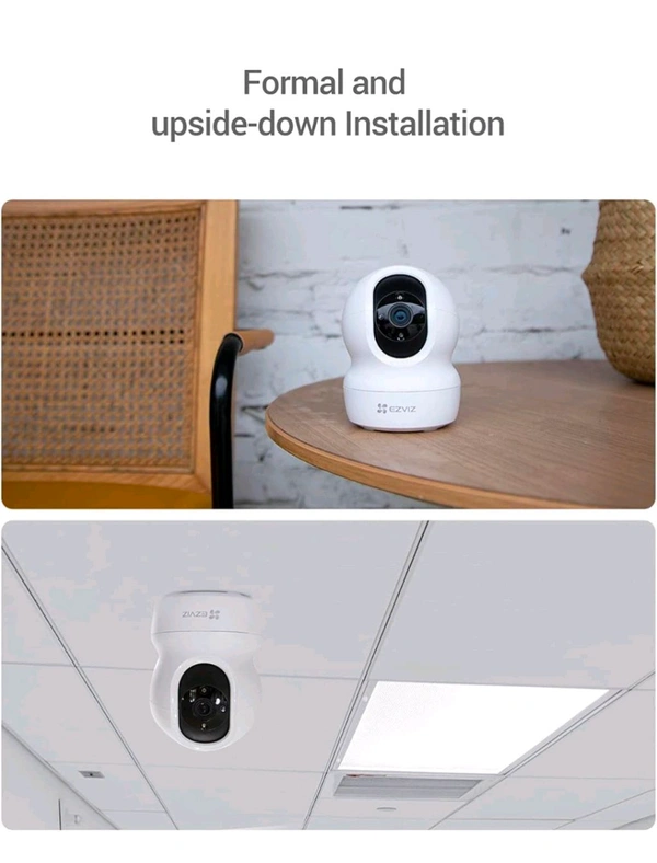 EZVIZ By Hikvision CP1 Lite 2MP Smart Wi-Fi Indoor Home Security Camera with 360° Pan-Tilt Coverage I Night Vision I Motion Detection I Sleep mode for Privacy I Smart Tracking I SD card slot upto256GB