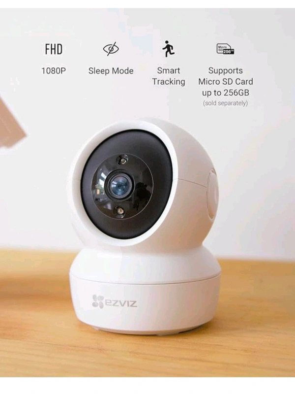 EZVIZ H6C PRO by Hikvision | Full HD Smart WiFi Home Camera | Child/Pet Security | AI Motion Detection | Enhanced Night Vision | 2-Way Audio | 360° Pan/Tilt | SD Card Slot Upto 512GB |Call Feature