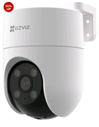 Ezviz by Hikvision | 4MP Outdoor Pan/Tilt Wi-Fi Camera | Smart Night Vision | 360° Coverage | Auto-Tracking | AI Human Detection | Weatherproof Design | Supports MicroSD Card(Upto 512 GB)|White, H8C