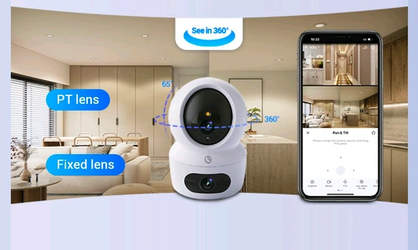 EZVIZ H7c Dual2K⁺ & 2K⁺Dual-Lens Pan & Tilt Wi-Fi Camera Model: CS-H7c-R100-8G44WF