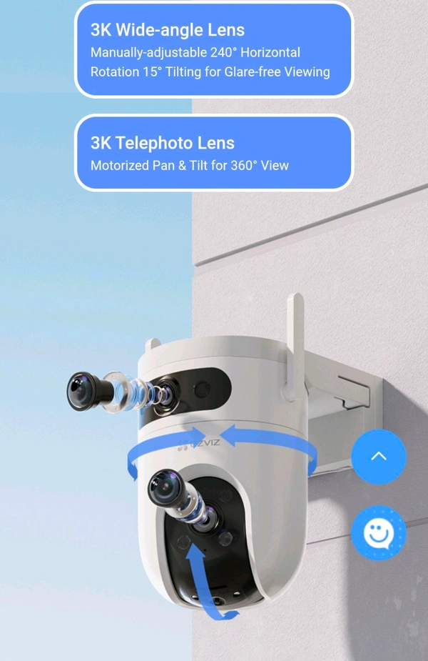 EZVIZ  H9c Dual3K & 3KDual-Lens Pan & Tilt Wi-Fi Camera Model: CS-H9c-R100-8G55WKFLCamera