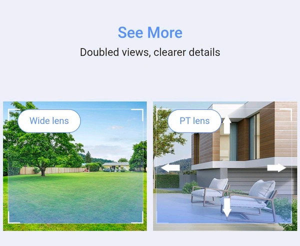 EZVIZ H9c Dual2K & 2KDual-Lens Pan & Tilt Wi-Fi Camera Model: CS-H9c-R100-8H33WKFL