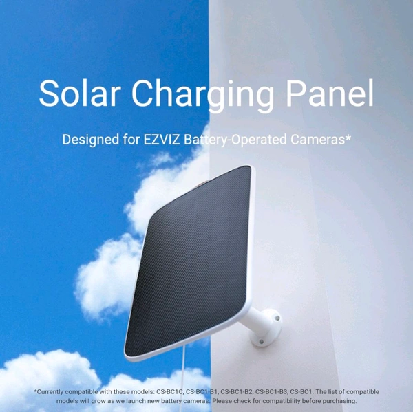Ezviz Solar Charging PanelDesigned for EZVIZ Battery-Operated Cameras Model: CS-CMT-Solar Panel-C