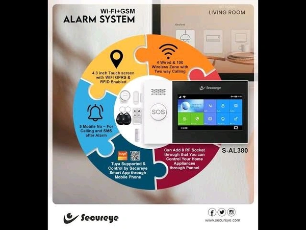 SECUREYE Secureye WIFI +GSMBurglar Alarm Kit