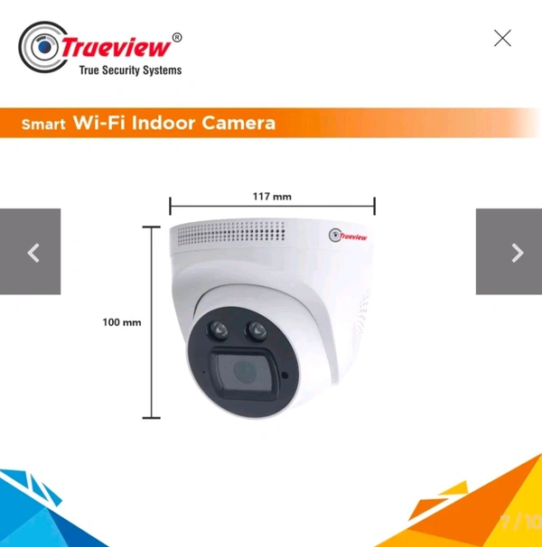 True View  3MP Smart WiFi ATC Dome Camera Model: T18140